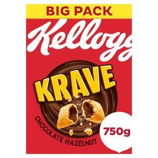 Сухий сніданок Kellogg's Krave Chocolate Hazelnut з шоколадно горіховою начинкою 750 г