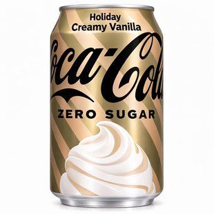 Напій Coca Cola Creamy Vanilla Zero Sugar зі смаком вершкової ванілі 355 мл