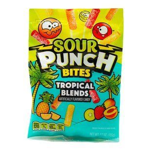 Жувальні цукерки Sour Punch Bites Tropical Blends 105 г