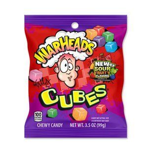 Суперкислі желейні цукерки Warheads Sour Chewy Cubes фруктовий мікс 99 г