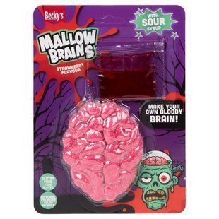 Маршмелоу Becky's XL Brain зі смаком полуниці 80 г