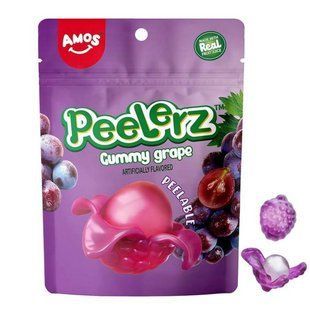 Желейні цукерки Amos 4D Peelerz Grape зі смаком винограду 65 г