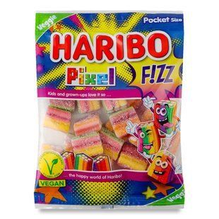 Желейные конфеты Haribo Pixel F!zz Vegan кисло сладкие 160 г