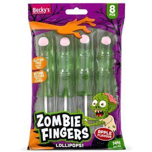 Леденцы Becky's Zombie Fingers со вкусом яблока 8 шт 144 г