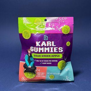 Желейные конфеты MrBeast Feastables Karl Gummy Sour Green Apple 100 г