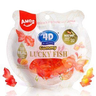 Желейні цукерки Amos 4D Lucky Fish Gummy 60 г