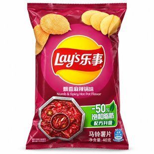 Чіпси Lay&rsquo;s Numb & Spicy Hot Pot Flavor зі смаком гострого сичуанського хот-поту 40 г