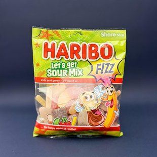 Жевательные конфеты Haribo Sour Mix Fizz 350g