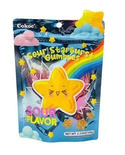 Жевательные конфеты Cokoc Sour Starburst Gummies фруктовые 100 г