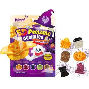 Жевательные конфеты Cokoc Halloween 5D Peelable Gummies фруктовые 60 г