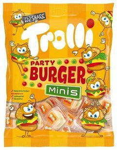 Жувальні цукерки Trolli Party Burger Minis 170 г