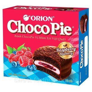 Тістечка Orion Choco Pie Raspberry Blueberry 360 г