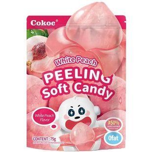 Желейні цукерки Cokoc Peeling Soft Candy білий персик 75 г