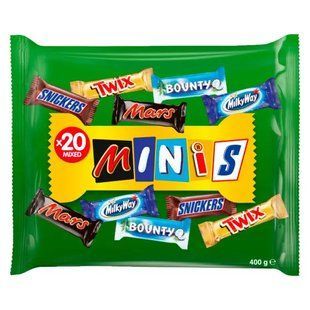 Набор шоколадных батончиков Mars Minis Mix Pack Chocolate Минис Микс ассорти 400г