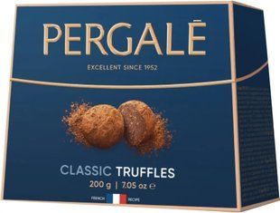 Цукерки Pergale Classic Truffles шоколадні трюфелі з какао 200 г