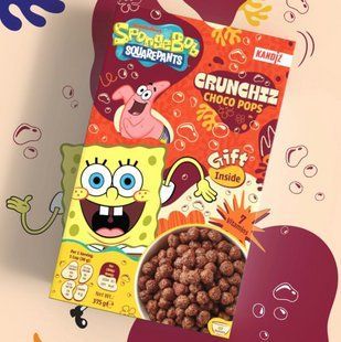 Сухий сніданок SpongeBob SquarePants Crunchiez Choco Pops 375 г