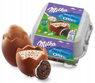 Набір шоколадних яєць Milka Egg 'n' Spoon Oreo 128 г