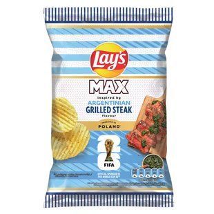 Чипси Lay&rsquo;s Max Argentinian Grilled Steak зі смаком аргентинського стейка 190 г