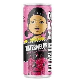 Напій енергетичний Squid Game Watermelon зі смаком кавуна 250 мл