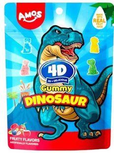 Желейні цукерки Amos 4D Gummy Dinosaur 65 г