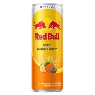 Енергетичний напій Red Bull Orange Passion Fruit Zero Sugar зі смаком апельсина та маракуї 250 мл